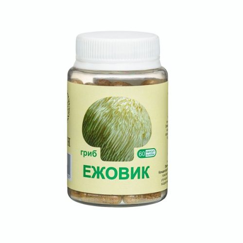 Концентрат Ежовика (ежевика) гребенчатого (гриб), 60 капсул по 400 мг.