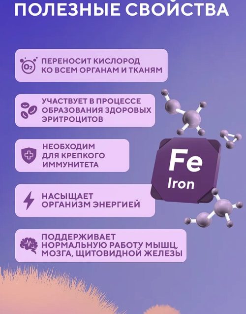 Фумарат и бисглицинат — это современные формы железа, которые легко воспринимаются организмом и дополняют друг друга.